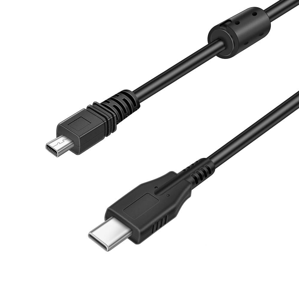Camulti Camera OTG Cable, Mini 8 Pin to USB Type C, 1.5m, View Camera Photos from Phone, Download Camera Pictures to Andriod Phone, Compatible with Sony Nikon CoolPix Fuji Panasonic Sanyo
