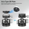 Low Profile Ball Head 55mm Tripod Ball Head ARTCISE KB55 Heavy Duty Tripod Head All Metal CNC Machining with 360 Panoramic Arca Type QR Plate for Tripod, Max Load 88lbs /40kg view 4