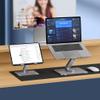 CUIYMXSC Folding Laptop Stand for Desk with 360 Rotating Base, Ergonomic Laptop Riser, Height Adjustable for Laptop and Monitor Riser (Gris) view 2