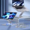 CUIYMXSC Folding Laptop Stand for Desk with 360 Rotating Base, Ergonomic Laptop Riser, Height Adjustable for Laptop and Monitor Riser (Gris) view 3