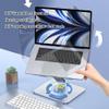CUIYMXSC Folding Laptop Stand for Desk with 360 Rotating Base, Ergonomic Laptop Riser, Height Adjustable for Laptop and Monitor Riser (Gris) view 4
