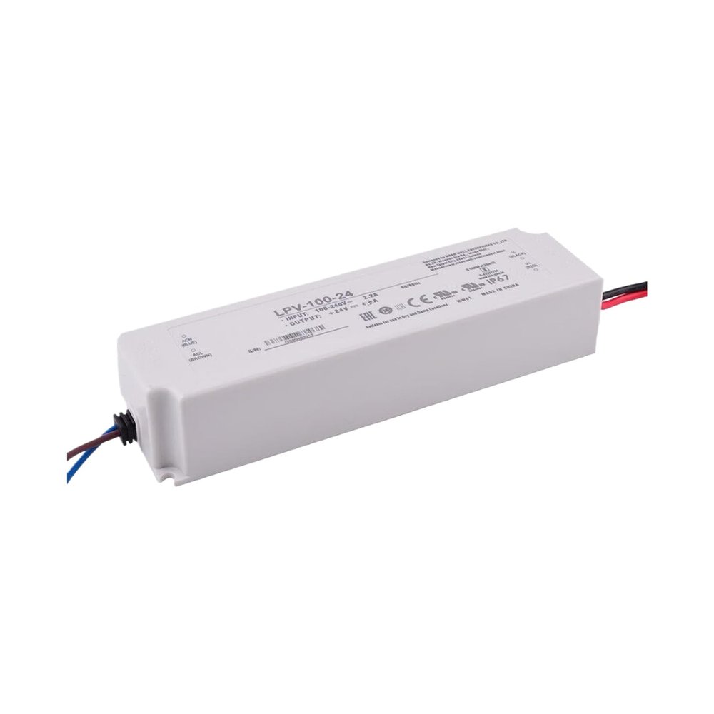 LPV-100-24 24V 4.2A 100.8W IP67 Waterproof Power Supply for LED Lighting