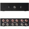 Y.D.F 2 Port Amplifier Speaker Selector, 2(1)-in-1(2)-Out Amp Speaker Switcher Selector, AMP A/B Switch Splitter 2-Way Loudspeaker Control Combiner Box view 1