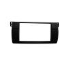 ZHOUKAIDM Radio Frame Double Din Fascias Fit for BMW 3 Series E46 1998-2005 Car Radio DVD Frame Stereo Panel Mount Trim Kit Bezel with ISO Harness Practical(173x98mm) view 1