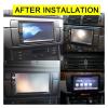 ZHOUKAIDM Radio Frame Double Din Fascias Fit for BMW 3 Series E46 1998-2005 Car Radio DVD Frame Stereo Panel Mount Trim Kit Bezel with ISO Harness Practical(173x98mm) view 3