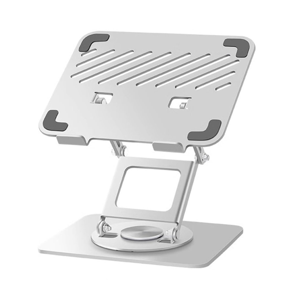 CUIYMXSC 360 Swivel Adjustable Laptop Stand, Portable Standing Desktop Ergonomic Laptop Stand, Foldable Computer Stand (White)
