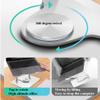 CUIYMXSC 360 Swivel Adjustable Laptop Stand, Portable Standing Desktop Ergonomic Laptop Stand, Foldable Computer Stand (White) view 4