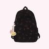 ALINUOYQ Cute Cherry Print Preppy Bag Large Corduroy Bookbag Lightweight 17-In Laptop Bag Women Travel Aesthetic Backpack view 3