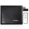 SMART CC Men Wallet with Tracker Work with iOS&Android, Wallet Tracker with large capacity Genuine Leather Wallet 9 Card &1 ID Windows & 3Cash Slot&Coin Pocket(Black) view 1