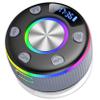 Bluetooth Shower Speaker, Portable Shower Speakers Wireless Bluetooth 5.3 with Time Display, IP7 Waterproof Speakers with RGB Light, Suction Cup, Stereo Pairing, Handsfree for Pool Beach Party, Gray view 1
