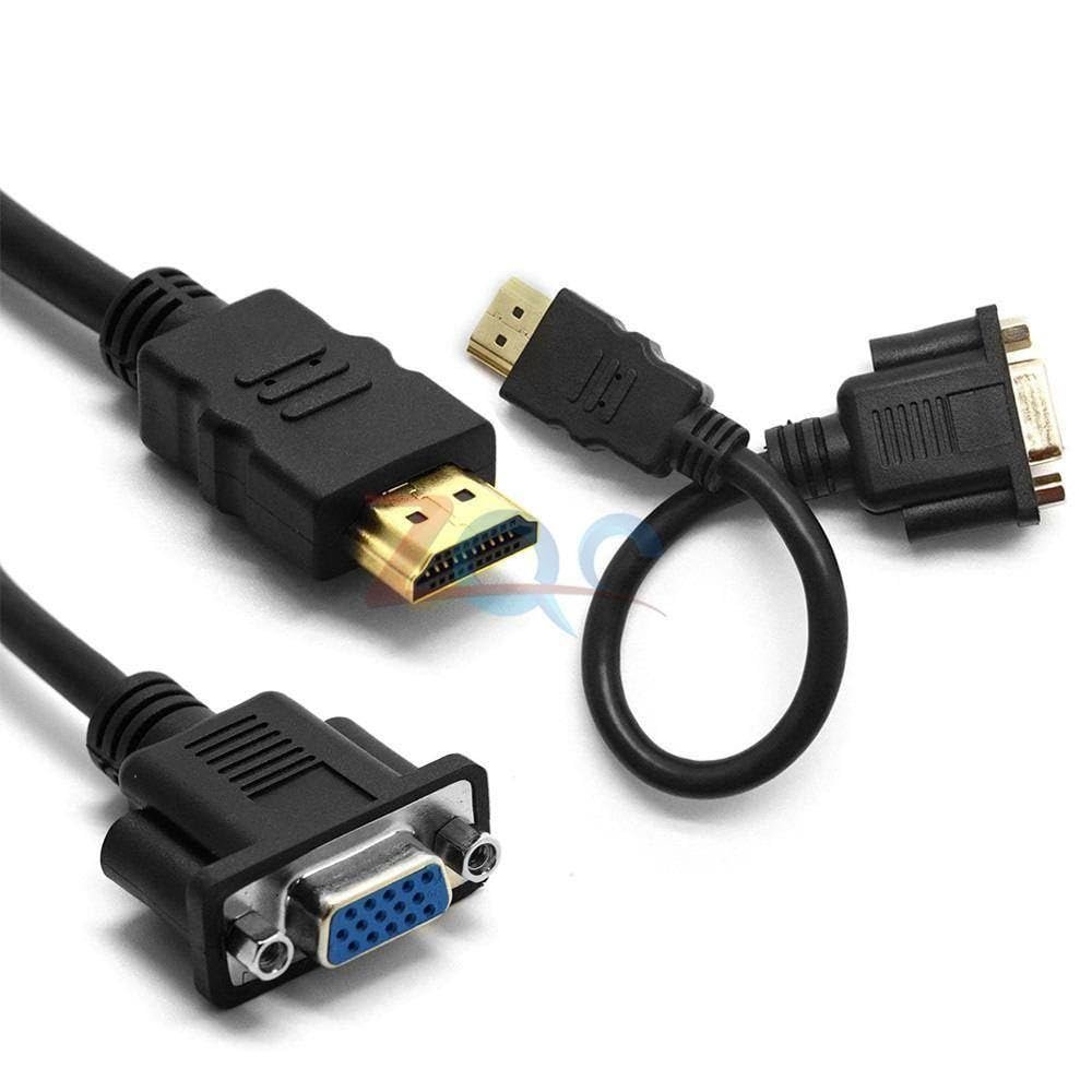 1080P HDMI to VGA HD-15 Male to Female Connector Video Adapter Converter Cable for HDTV PC Laptop
