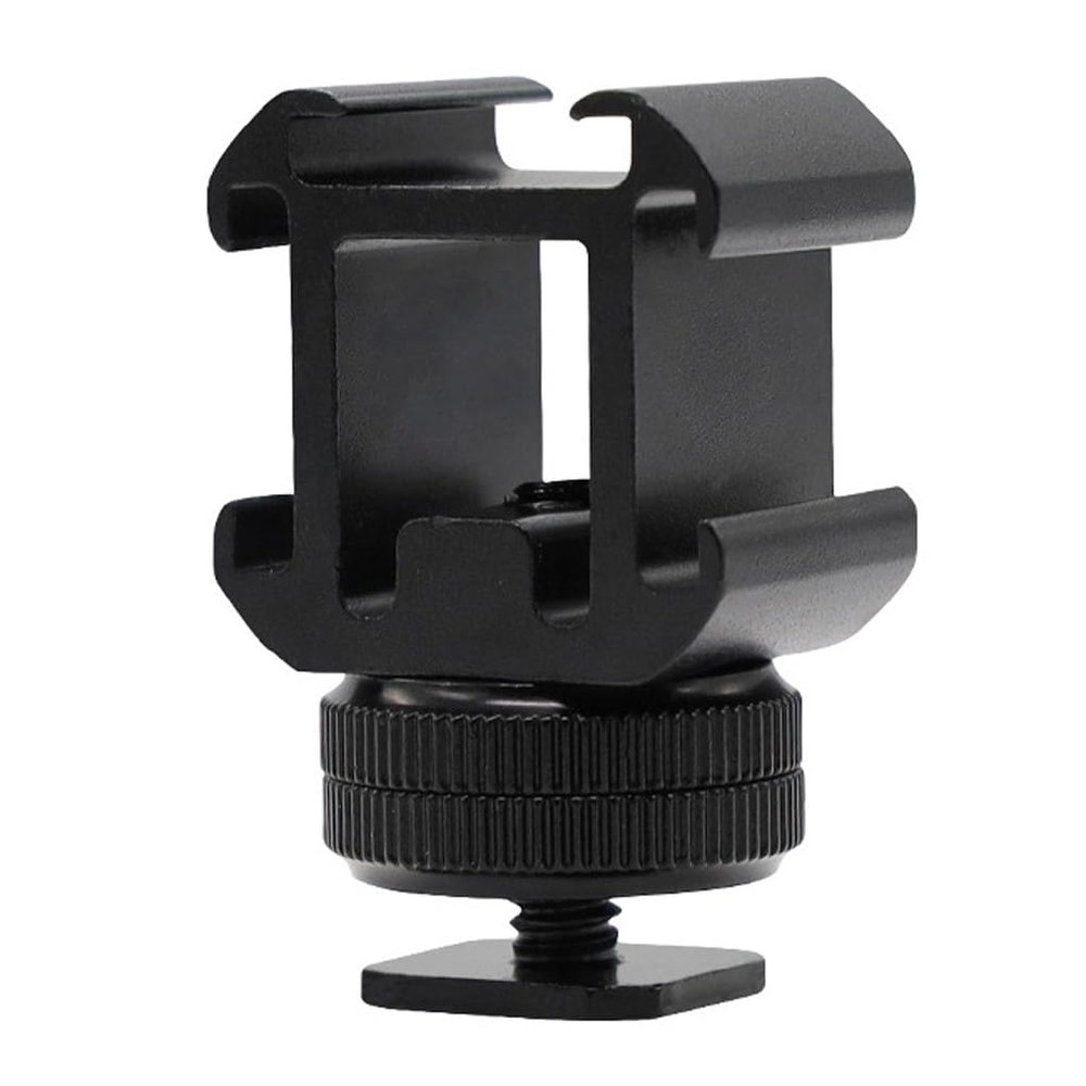 Cold Shoe Mount Adapter,Cold Shoe Extension - 3 Shoe Mount Extender for Camera,Monitor,Flash Accessories, Bracket for Monitors,Led Lights,Microphones,Audio Recorder,Cage,Rig,Video Camera