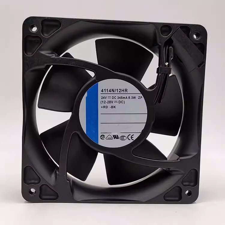for TYP 4114N/12HR 24V 345mA 8.3W 12038 Metal Axial Flow Fan