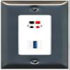 RiteAV SPEAKER USB-3 Decorative Wall Plate [Stainless Steel/White] view 1