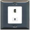 RiteAV HDMI USBC Decorative Wall Plate [Stainless Steel/White] view 1