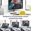 AVLT Single 17"-40" Ultrawide 3-Segment Easel Monitor Arm for Screens Up to 24.3 lbs, Aluminum Designer Stand, Adjustable Pneumatic Height, Full Motion Swivel Tilt Rotation, USB-C USB-A Ports, Black view 2