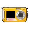 Underwater Cameras with 2.7K Video, 48MP Image, Dual Screens, 10ft Digital Camera for Snorkeling, Camera Supports Recording While Charging (Yellow) view 3