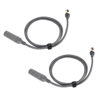 SPX Plug to RJ45 Adapter for V3 Rectangular Satellite, IP68 V3 Cable Adapter, Internet Satellite Kit for Gen 3 Dish Router (1M+1M)