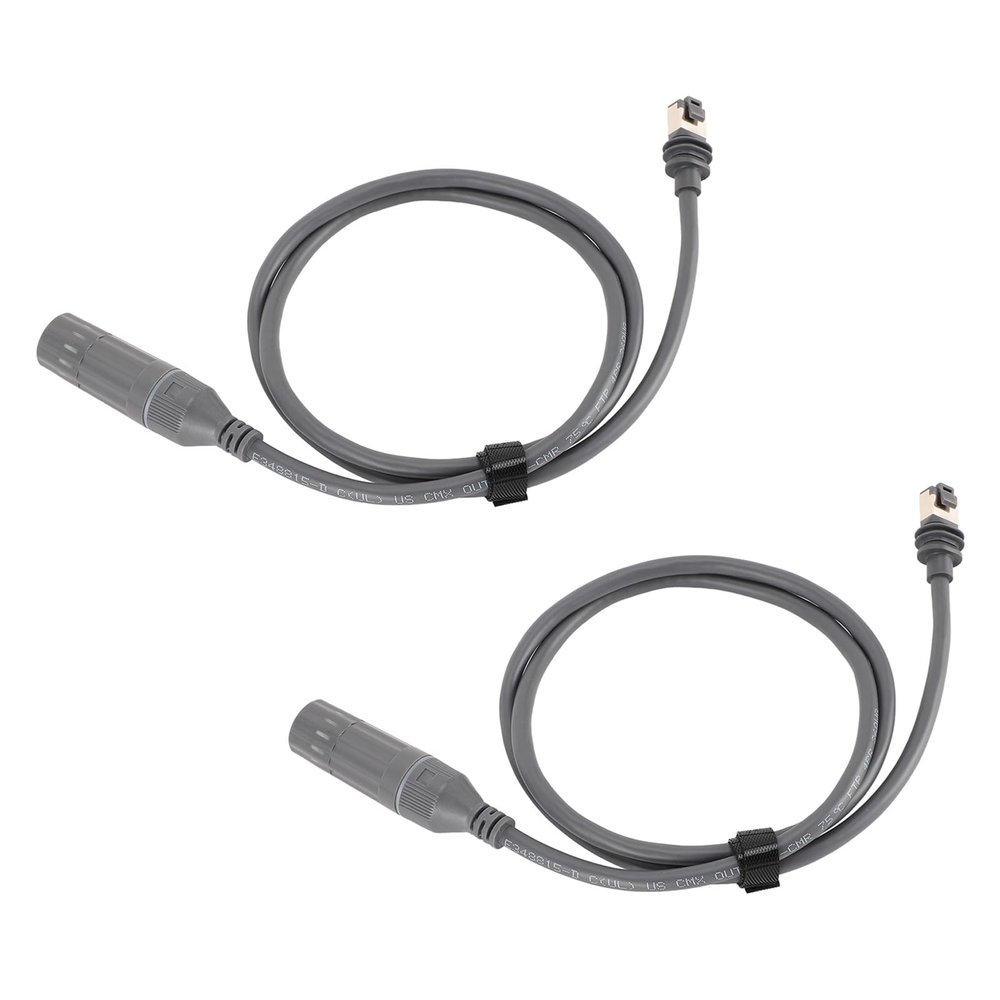 SPX Plug to RJ45 Adapter for V3 Rectangular Satellite, IP68 V3 Cable Adapter, Internet Satellite Kit for Gen 3 Dish Router (1M+1M)
