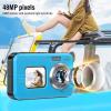 4K Underwater Camera, 48MP Autofocus Dual Screen Selfie Underwater Camera for Snorkeling, Diving, 11FT Compact Digital Camera (Blue) view 3