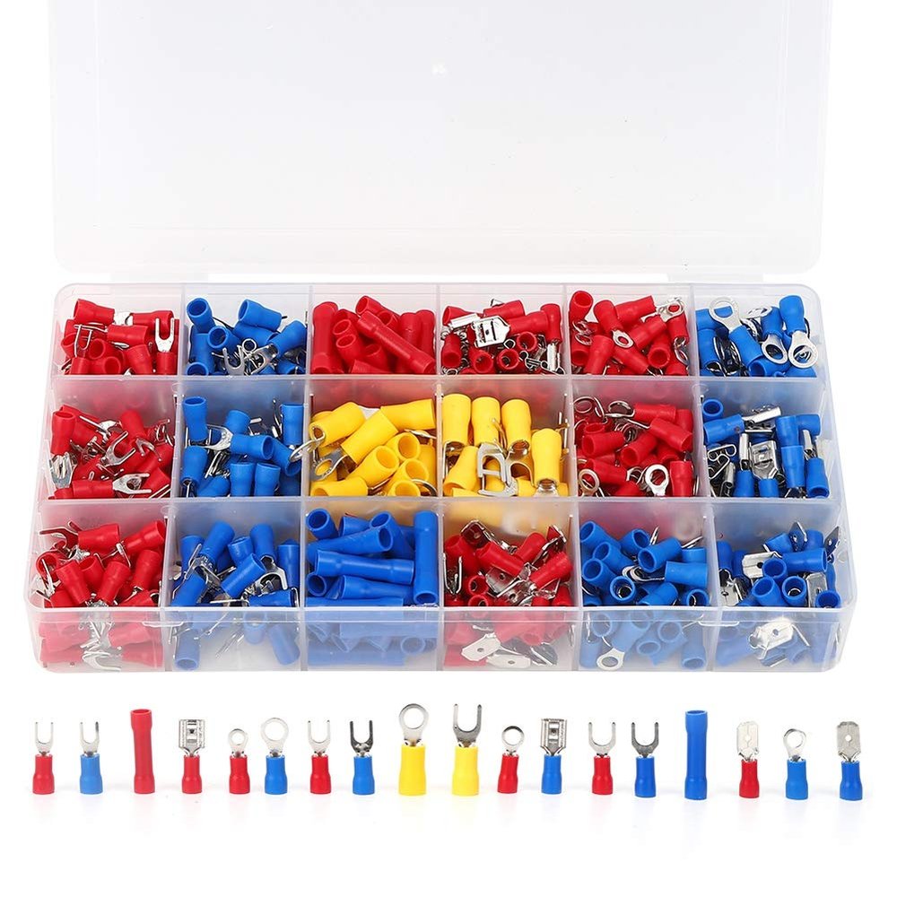 520PCs Insulated Cold Pressed Terminal Quick Connecting Connector Wire Electrical Accessory for Cable AC DC