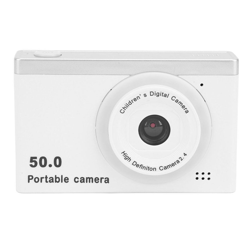 Digital Camera, 50MP HD 1080P Camera with 8X Zoom, Compact Vlogging Camera for Kid Student, Front Rear Dual Cameras with Filter (White)