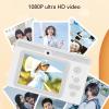 Digital Camera, 50MP HD 1080P Camera with 8X Zoom, Compact Vlogging Camera for Kid Student, Front Rear Dual Cameras with Filter (White) view 2