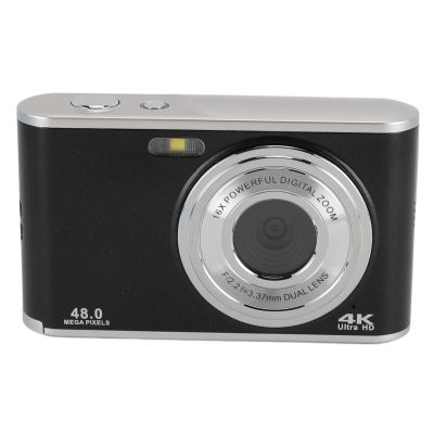 4K 48MP Digital Camera, Autofocus 16X Digital Zoom Anti Shake Compact Vlogging Camera with 2.8 Inch Screen for Kids, Teens, Adults (Black)