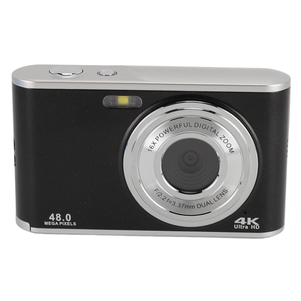 4K 48MP Digital Camera, Autofocus 16X Digital Zoom Anti Shake Compact Vlogging Camera with 2.8 Inch Screen for Kids, Teens, Adults (Black)