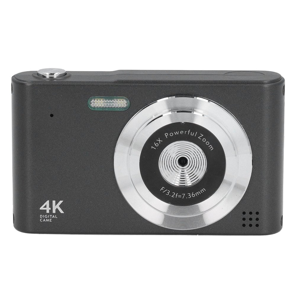 4K 48MP Digital Camera for Photography, Autofocus 16X Digital Zoom Anti Shake Compact Travel Vlogging Camera with 2.4 Inch Screen (Black)