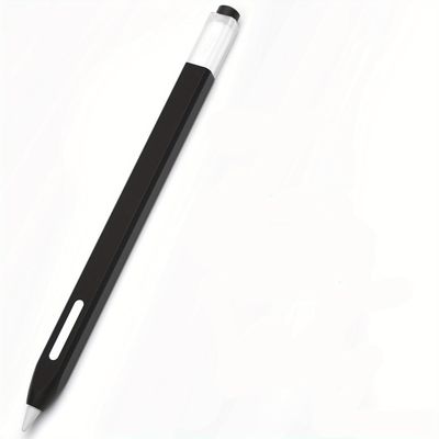 Colorful Stylus Sleeve for Apple Pencil 2 2nd Gen 2018 Pencil Pro 2024 Case Cover Bag Non-slip Protection Soft Silicon Sleeve for iPad Pen (black)