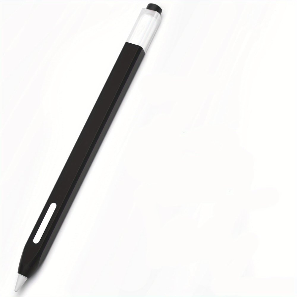 Colorful Stylus Sleeve for Apple Pencil 2 2nd Gen 2018 Pencil Pro 2024 Case Cover Bag Non-slip Protection Soft Silicon Sleeve for iPad Pen (black)