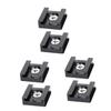 OSALADI 6pcs Cold Shoe Adapter Quick Release Bracket for Camera Flash Mount Compatible Threaded Accessories and Sturdy Design for Lights and Monitors Black