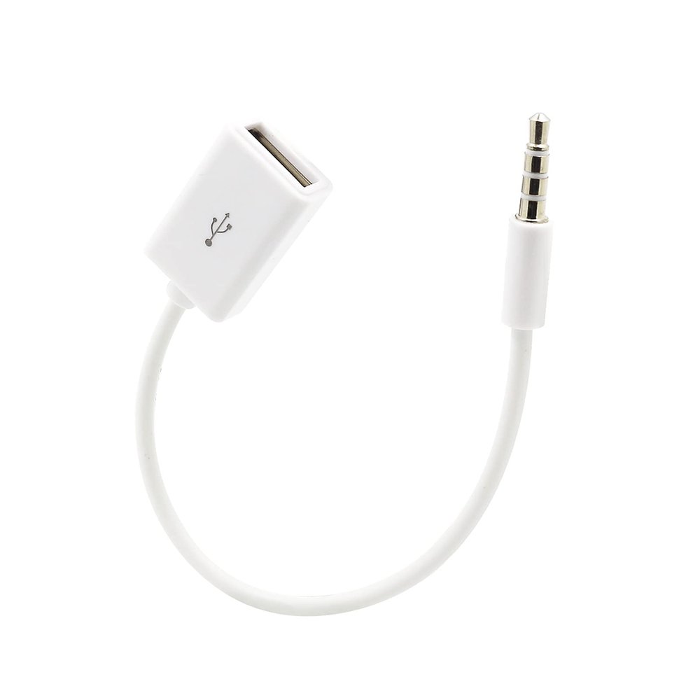 Montesy USB To 3.5mm Adapter Male AUX To USB 2.0 Female Cable Adapter Cord For Car