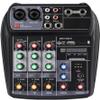 Studio Mixing Desks, Portable 4-Channel Sound Card Mixing Console Audio Mixer Supports BT Connection MP3 Player Recording Function Supply for DJ Network Live Broadcast view 1