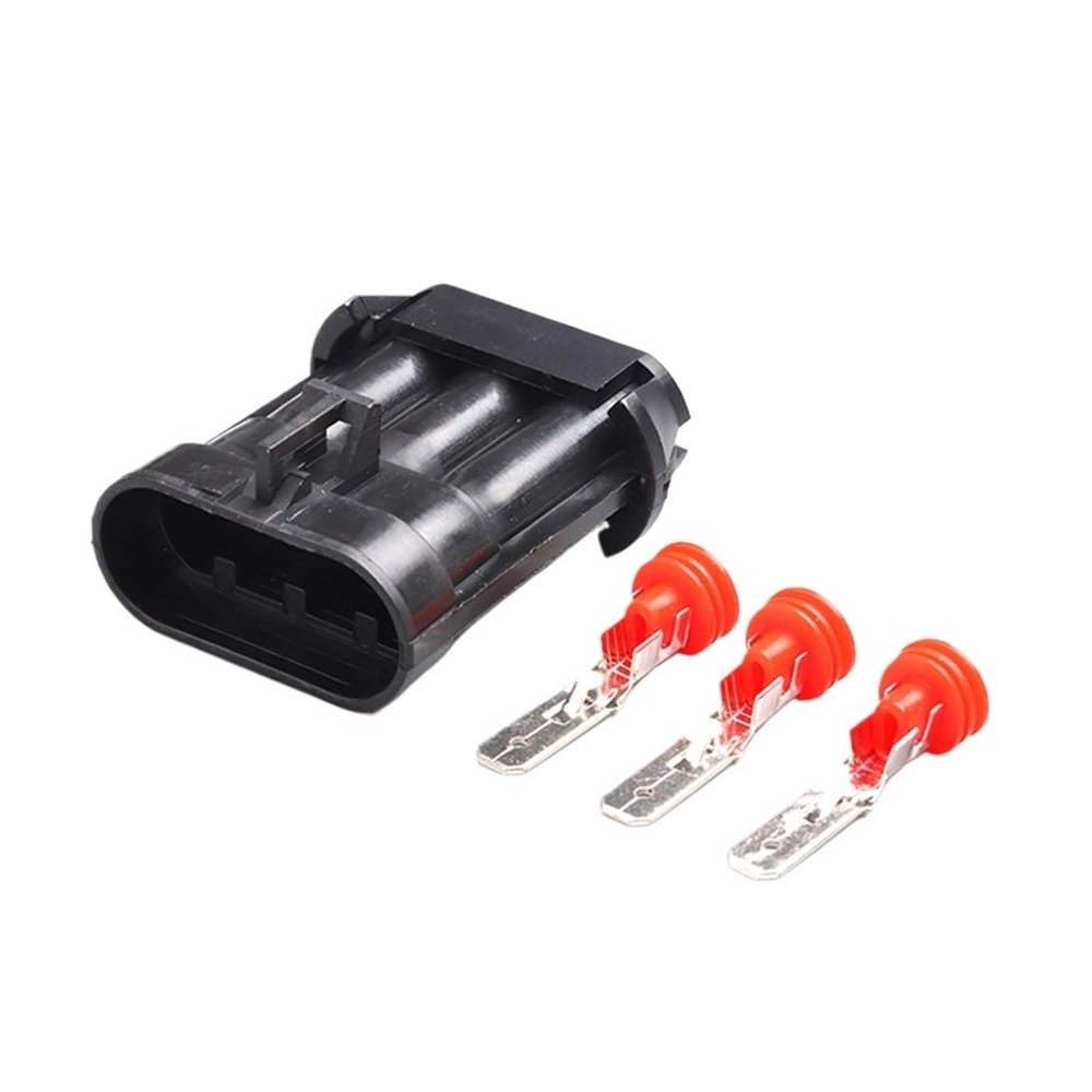 1/5/10 Set 3 Pin Blower Connector P1ug Auto Cooler Fan Male Female Socket 12124686 12124685 DJ70382A-6.3-11/21(Male,5 Sets)