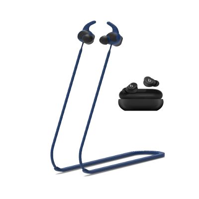 for Beats Solo Buds Strap,Soft Silicone Sports Anti Lost Strap Lanyard Special Anti-Slip Texture Design Accessories Only Compatible with Beats Solo Buds Neck Rope Cord,Blue.