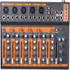 Studio Mixing Desks Portable, DJ Mixer 7-Channel Mic Line Audio Mixer Mixing Console 3-Band EQ USB Interface 48V Phantom Power with Power Adapter view 1