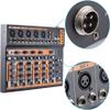 Studio Mixing Desks Portable, DJ Mixer 7-Channel Mic Line Audio Mixer Mixing Console 3-Band EQ USB Interface 48V Phantom Power with Power Adapter view 3