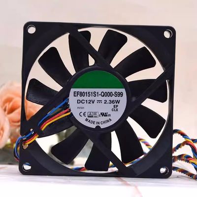 for EF80151S1-Q000-S99 12V 2.36W 8cm Motherboard PWM Speed regulating Fan