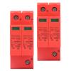 2Pcs Protective Devices DC Photovoltaic Arrester 2P 40KA, Easy Installation, PC Flame Retardant Shell, Visual Window, 3.5kV Level,Stable Structure, Long Service Life for (DC view 1