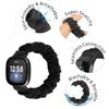 Scrunchie Bands for Fitbit Versa 4/Versa 3/Sense/Sense 2 Strap for Women,Replacement Watchband Soft Cloth Fabric Elastic Wristband (Honeysuckle/White, Large) view 4