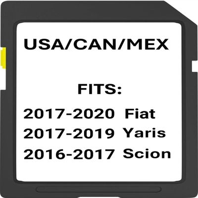 ARERCO Navigation map Update Sd Card Compatible with Toyota Yaris iA-2017, Scion iA-2016, Fiat 124- (2017-2020) sp*der, Lusso, Abarth/Rally USA/CAN/MEX