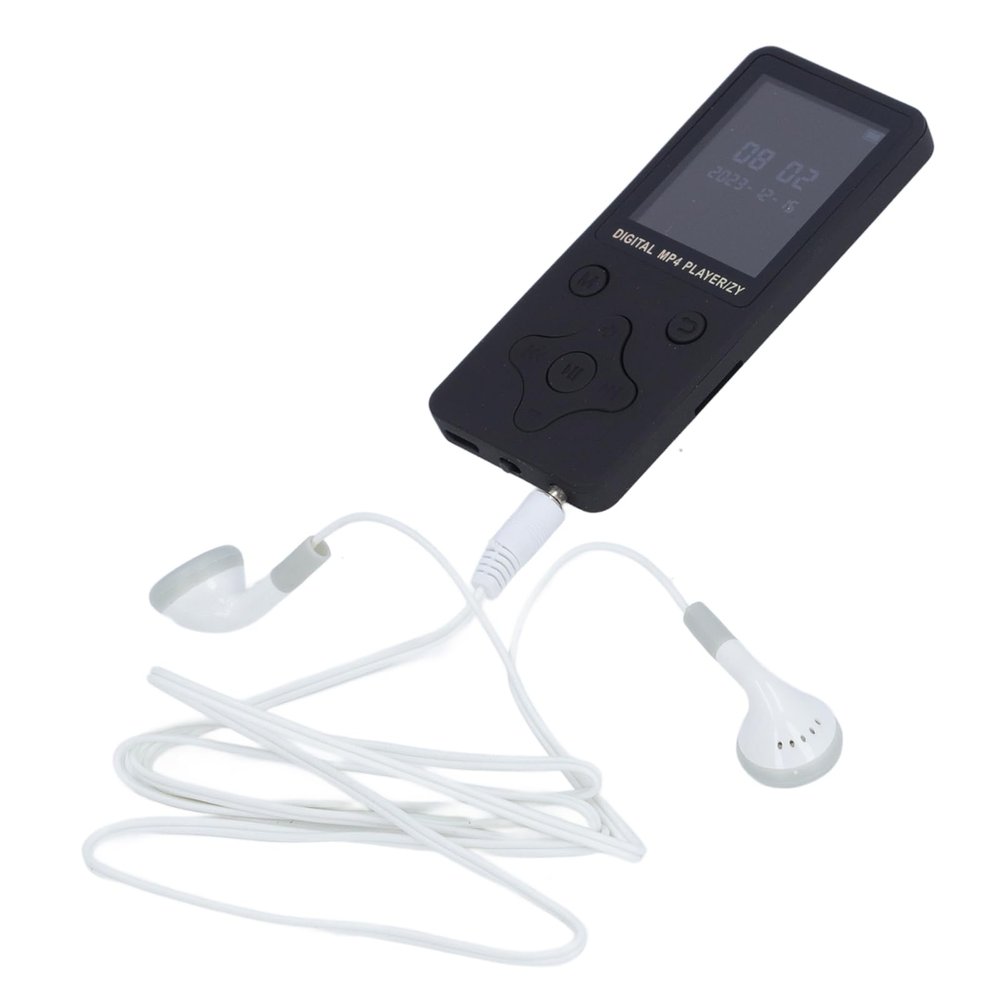 Bluetooth MP3 Player with Earphones, Portable HiFi Lossless Sound Music Player with Speaker, Mp3 Player with Radio, Voice Recorder, EBook, Up to 128GB Expandable (Black)