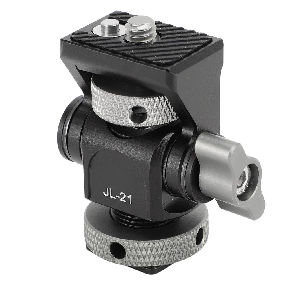 Field Display Hot Shoe Mount Camera Display Adapter 360 Degree Rotatable with 1/4in Screw Cold Shoe JL 21 Display