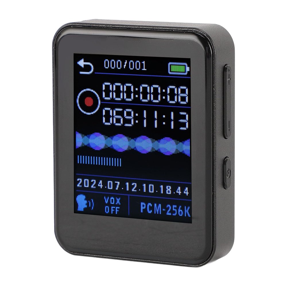 Digital Voice Recorder, Voice Activated Recorder for Lectures Meetings, Dictaphone Recording Device with Playback, MP3 Player, for Daily Use (64GB)