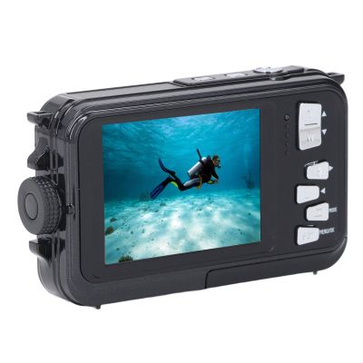 Digital Camera 2.7K 10FT Underwater Camera Autofocus 48MP Selfie Dual Screens Kids Camera 16X Digital Zoom Underwater Camera with 650mAh