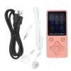 Bluetooth MP3 Player with Earphones, Portable HiFi Lossless Sound Music Player with Speaker, Mp3 Player with Radio, Voice Recorder, EBook, Up to 128GB Expandable (Rose Gold) view 1