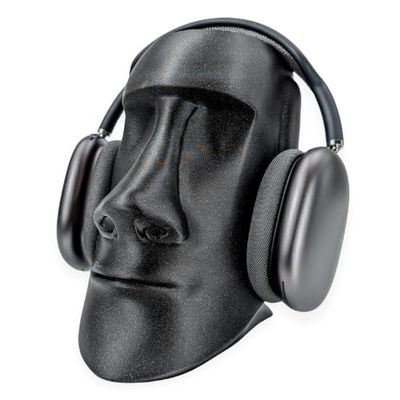 Moai Headphone Stand - Universal Headset Holder - Desk Accessory - Stands and Mounts for Desktop - Gaming Setup - Gamer Accessories (Galaxy Black)