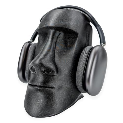 Moai Headphone Stand - Universal Headset Holder - Desk Accessory - Stands and Mounts for Desktop - Gaming Setup - Gamer Accessories (Galaxy Black)
